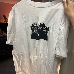 Opening Ceremony White and Black Graphic Tee